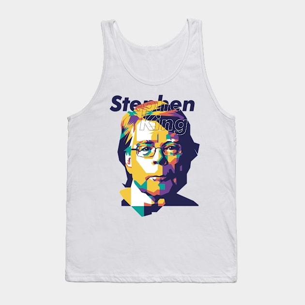 Stephen King WPAP style portrait #2 Tank Top by pentaShop